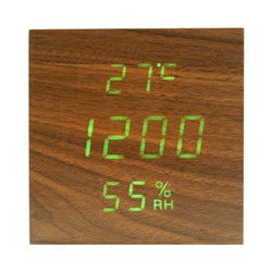 Настольные часы-подставка VST-878S-4, зеленые цифры