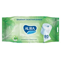 Туалетная бумага влажная Aura Ultra Comfort  80шт, 2 вида